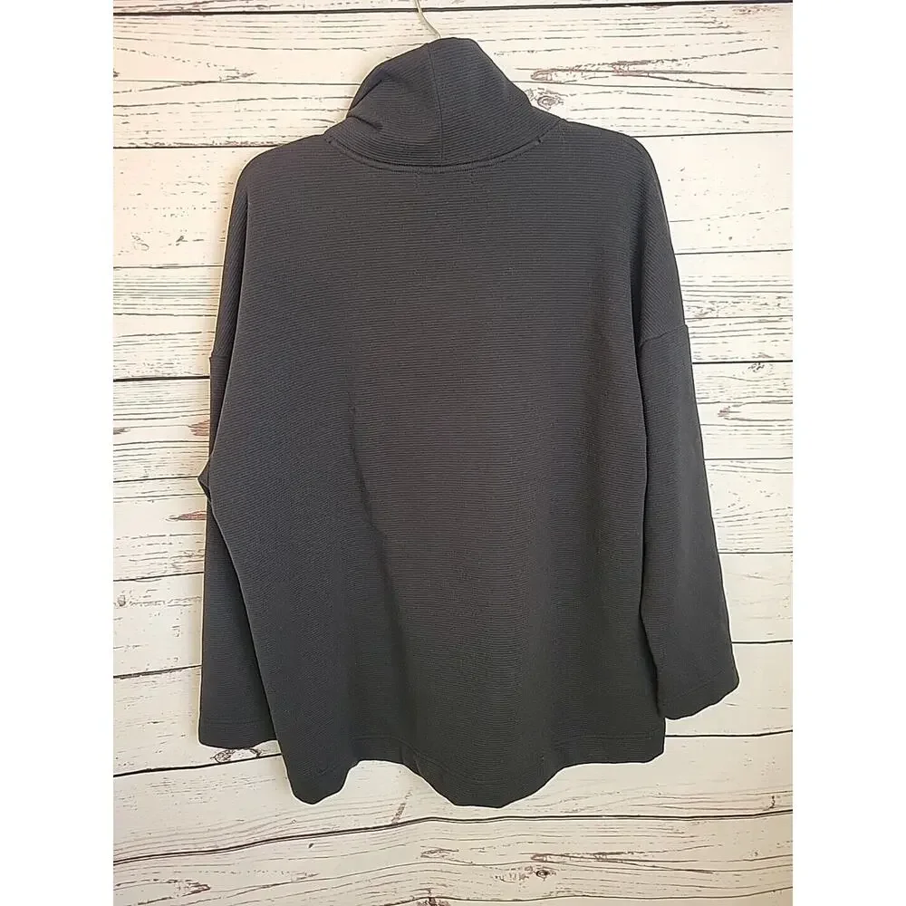 Banana Republic Black Ottoman Turtleneck‎ Fleece Sweatshirt Men's Size Large